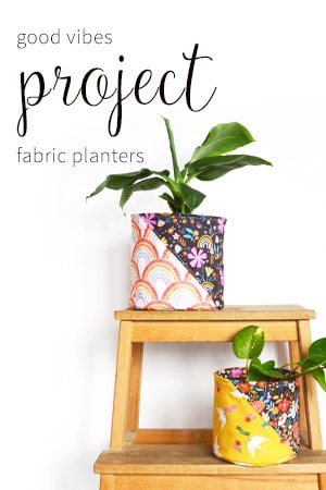 sewing project fabric planters
