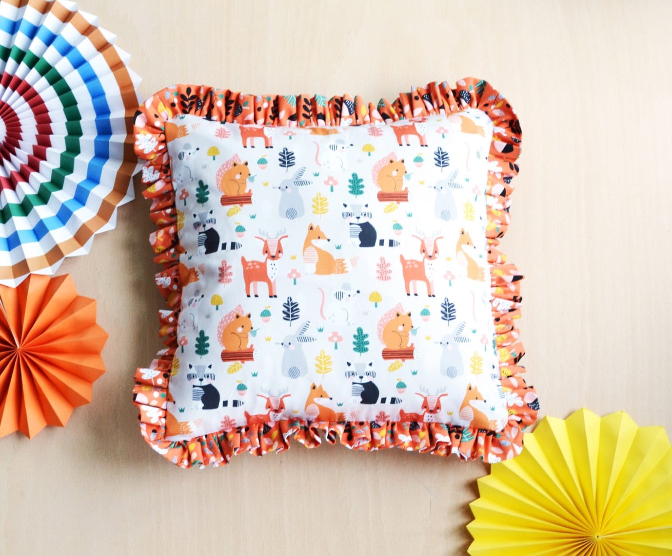 Learn to sew a frilly Ruffle Cushion!