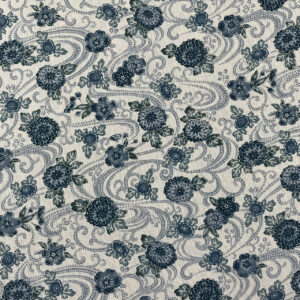 Traditional Paisley – Blue on Cream