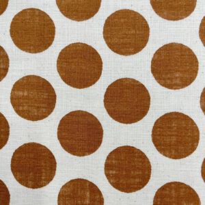 Linen Like Slub – Big Dots – Brown