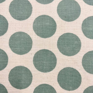 Linen Like Slub – Big Dots – Mint Blue