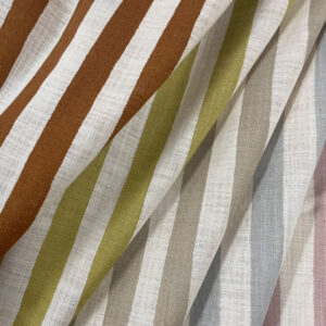 Linen Like Slub – Stripe – Pink Almond