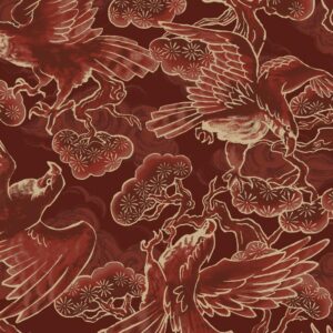 Lotus Gardens – HR3490-12C – Red