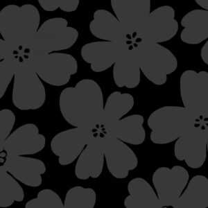 Muted Florals – NN2306-F – White on Black